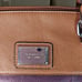 Sachel by Tignanello Purple Tan Leather with Faux Trim Silvertone Hardware