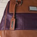 Sachel by Tignanello Purple Tan Leather with Faux Trim Silvertone Hardware