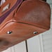 Sachel by Tignanello Purple Tan Leather with Faux Trim Silvertone Hardware