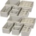 12 Pack Foldable Drawer Organizer Dividers Cloth Storage Box Closet Dresser