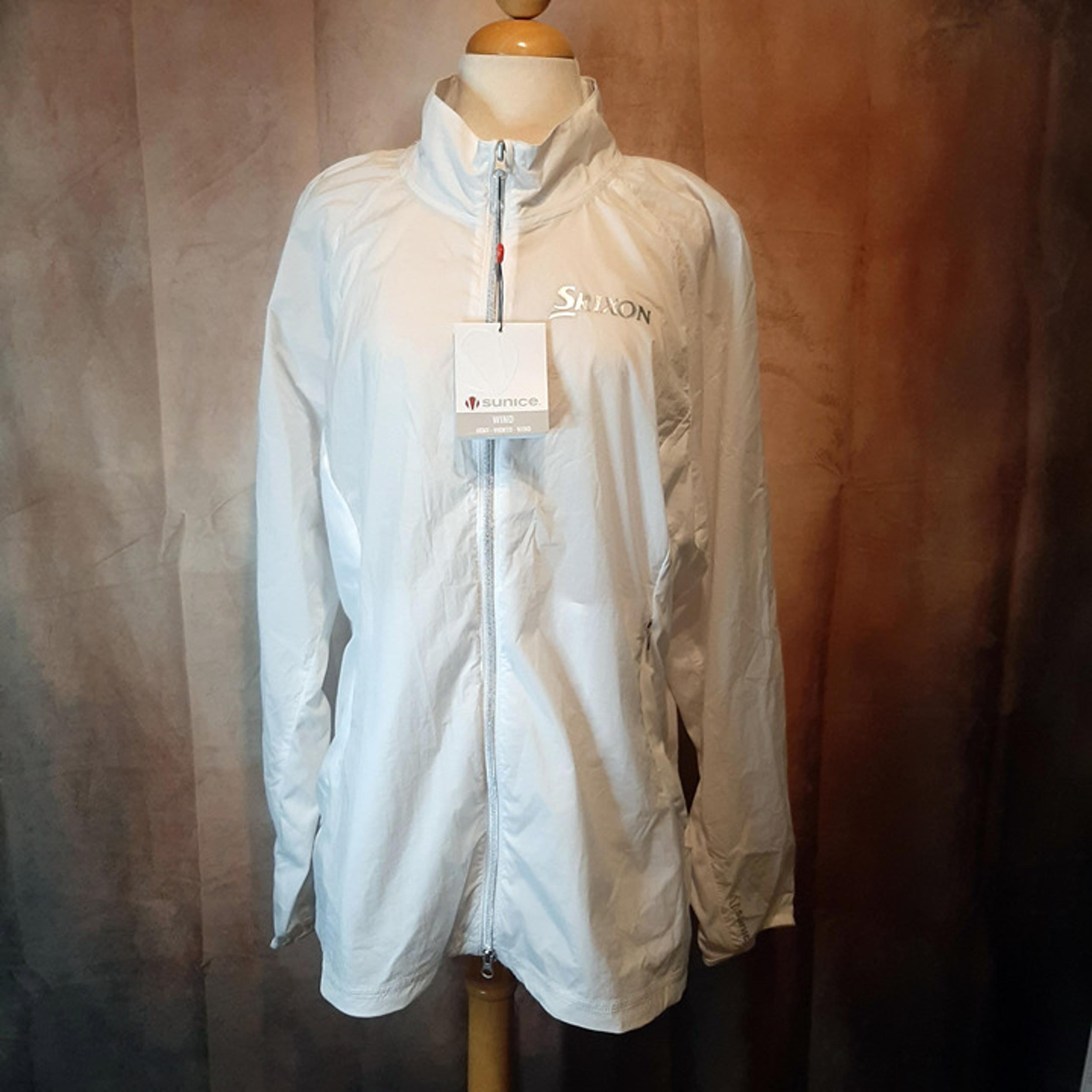 Sunice golf windbreaker jacket womens XXL white full zip repels water wind nwt