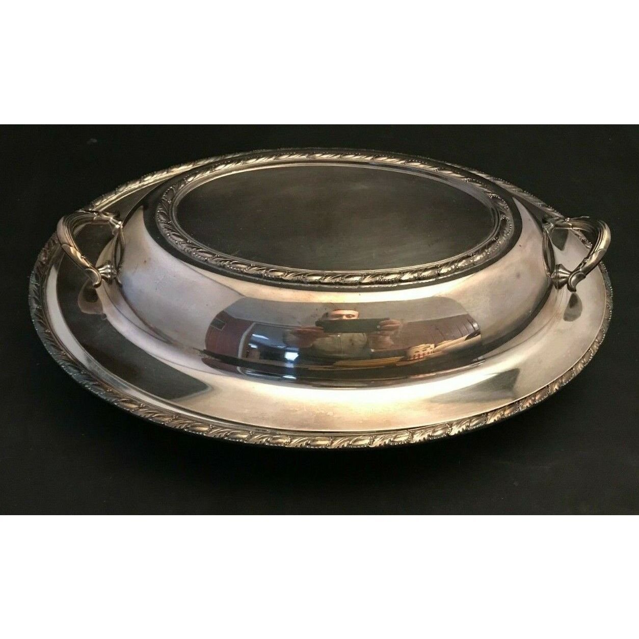 Evandale Rogers Silver Plate Serving Dish with Lid 12