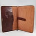 Leather Zip-around Portfolio Colorful Intricate Embossed Design Padfolio Regular