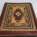 Leather Zip-around Portfolio Colorful Intricate Embossed Design Padfolio Regular