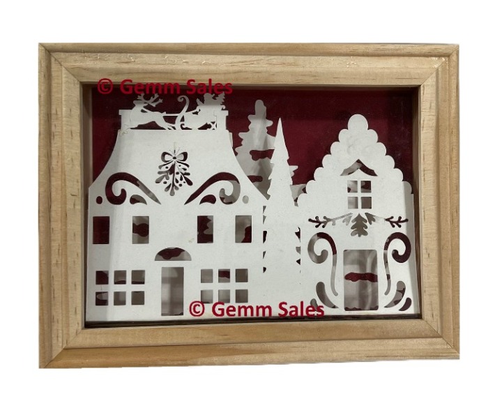Christmas Paper Art Snow Village - Handmade