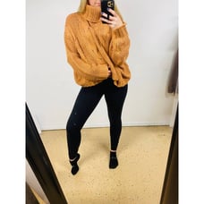 Fashion on Earth Burnt Orange Turtleneck Knit Sweater