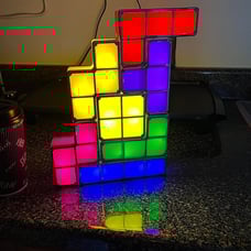 Night Light for Kids, Stackable LED 7 Colors 3D Puzzles Night Light Induction