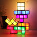 Night Light for Kids, Stackable LED 7 Colors 3D Puzzles Night Light Induction