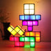 Night Light for Kids, Stackable LED 7 Colors 3D Puzzles Night Light Induction
