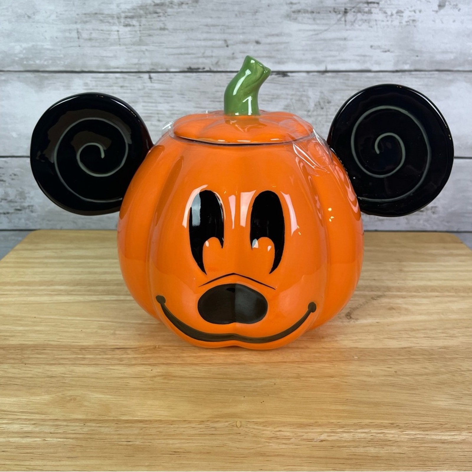 Disney Mickey Mouse Jack-O-Lantern Halloween Cookie Jar