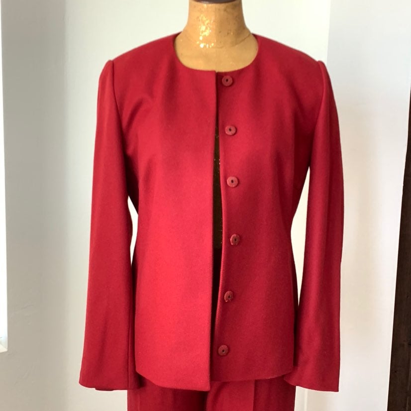 Rena Lange Red Wool & Chasmere Sz8