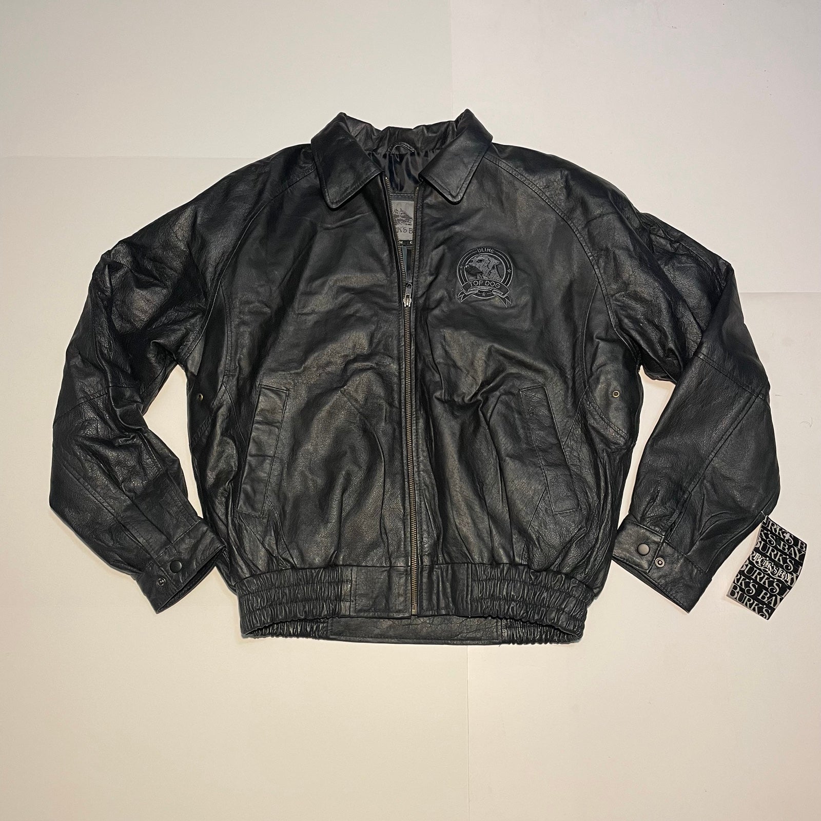 Burk's Bay Men's Lamb Genuine Leather Classic Bomber Jacket NWT 249.99
