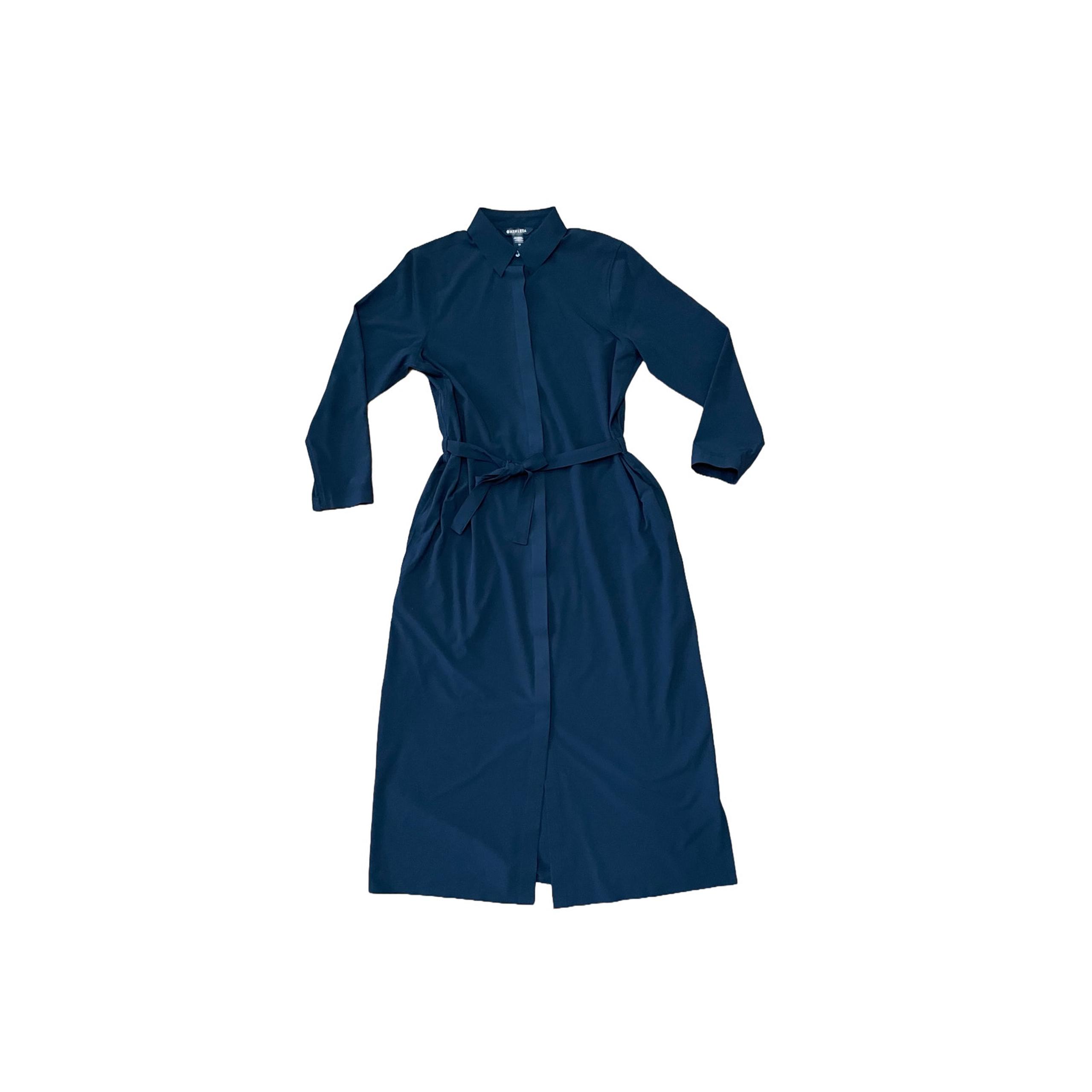 Athleta Urbanite Button Up Midi Dress w/ Pockets Women’s  XS Performance Fabric