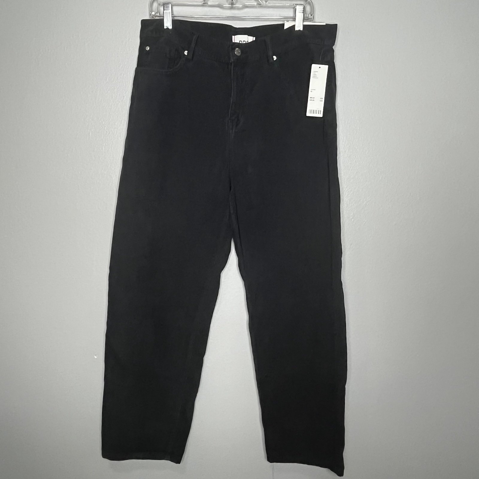 BDG Urban Outfitters Pegged Cowboy Corduroy Pants Women 32 Black High Waist NWT