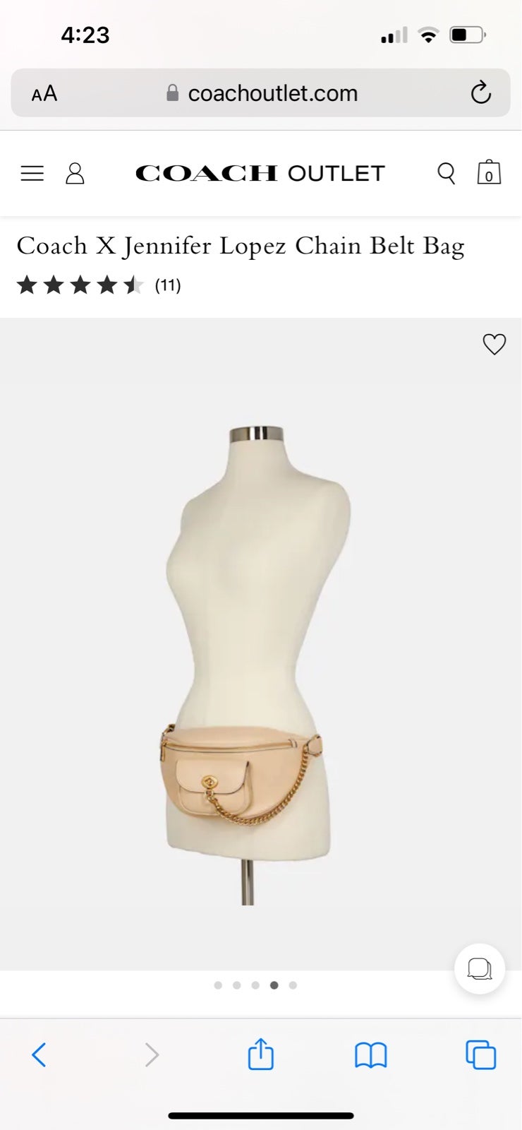 Coach Chain Belt shops Bag