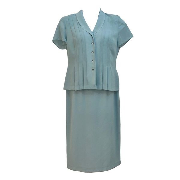 Danny and Nicole Vintage Women's Dainty & Chic Blue Suit 10P