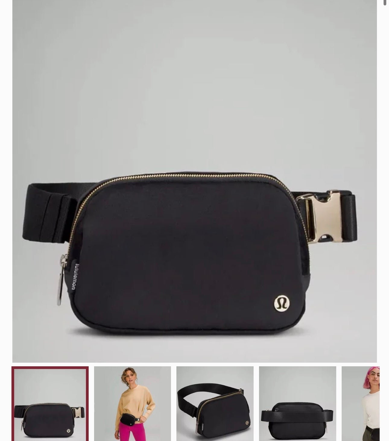 NWT Lululemon Everywhere Belt Bag Black Velour