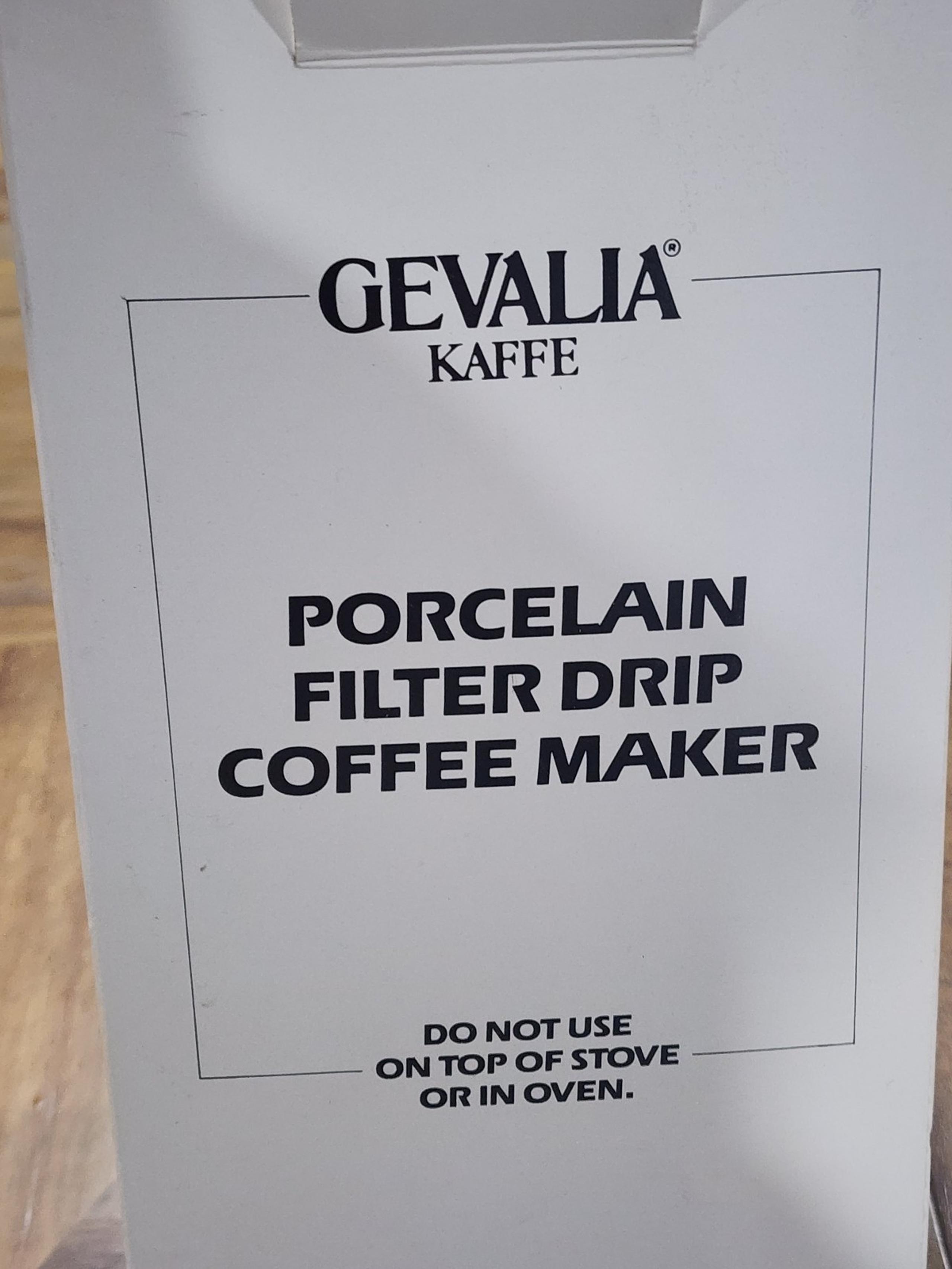GEVALIA KAFFE Porcelain Filter Drip Coffee Maker White Open Box