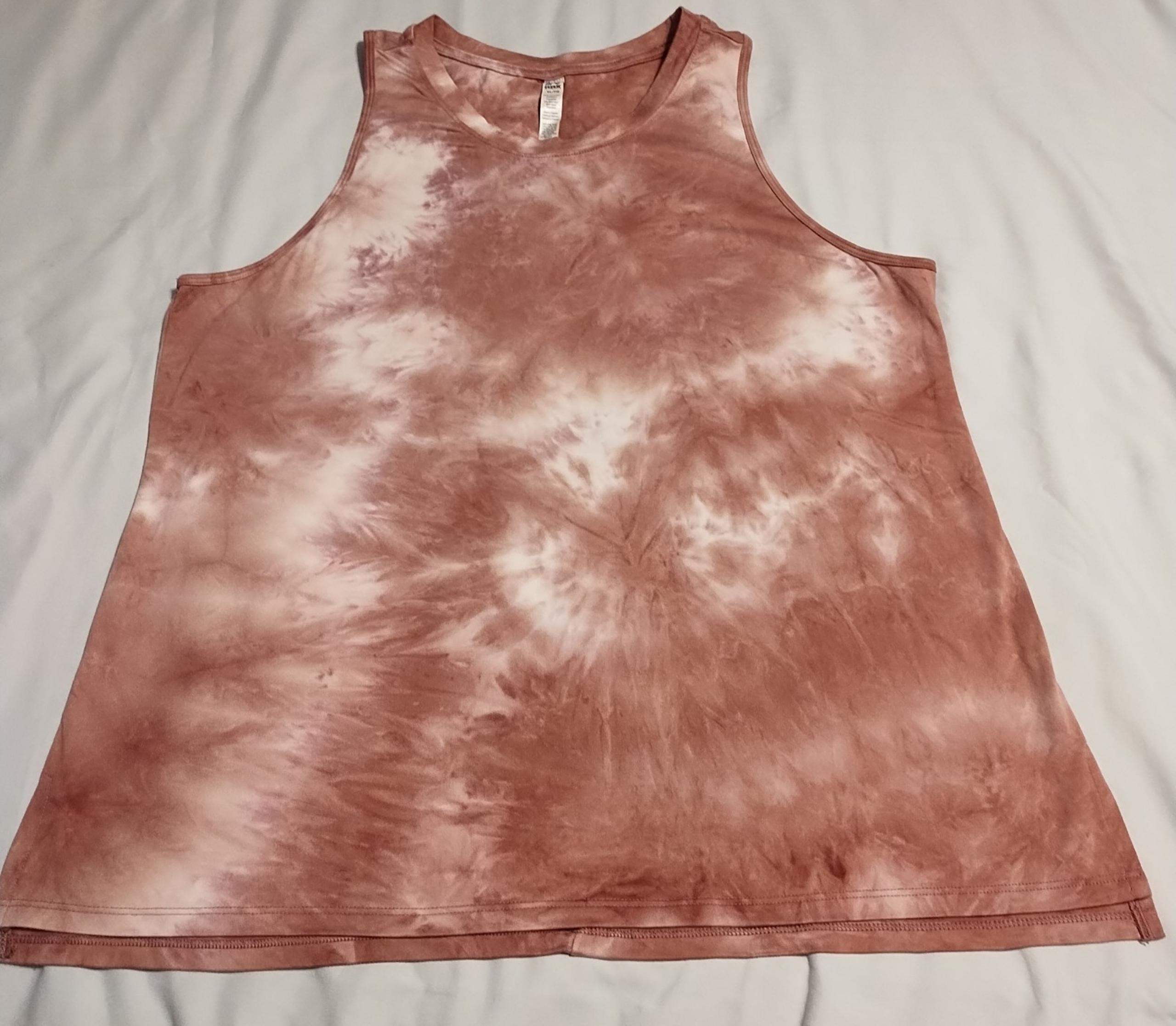 New Without Tags RBX Women's Athletic Tank Top Sleeveless T-shirt Tie-Dye  Shirt