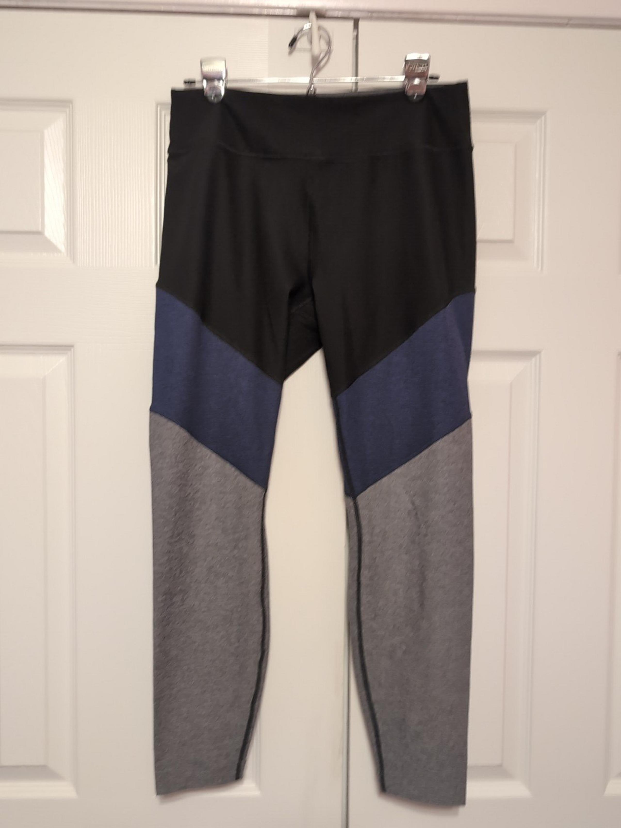 Outdoor voices color block leggings large blue