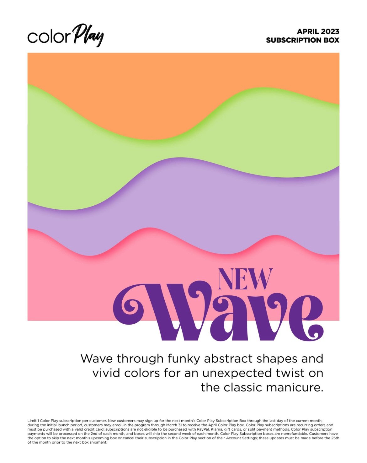 Color Street Color Play Subscription Box April 2023 New Wave