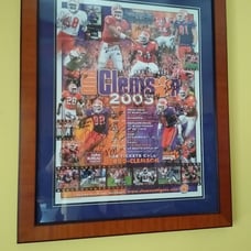 Clemson 2005 framed football poster