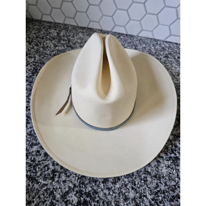 Vintage Pecasos Sinaloa Western Cowboy Hat #54 6 x 11.35 Blue Gator Trim x100