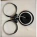 MODERN LED CEILING LIGHT 22W DIMMABLE REMOTE CONTROL MATTE BLACK ALUM 3 CIRCLES