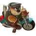 VTG 1998! WARNER BROTHERS STORE Looney Tunes Taz On A Motorcycles Cookie Jar