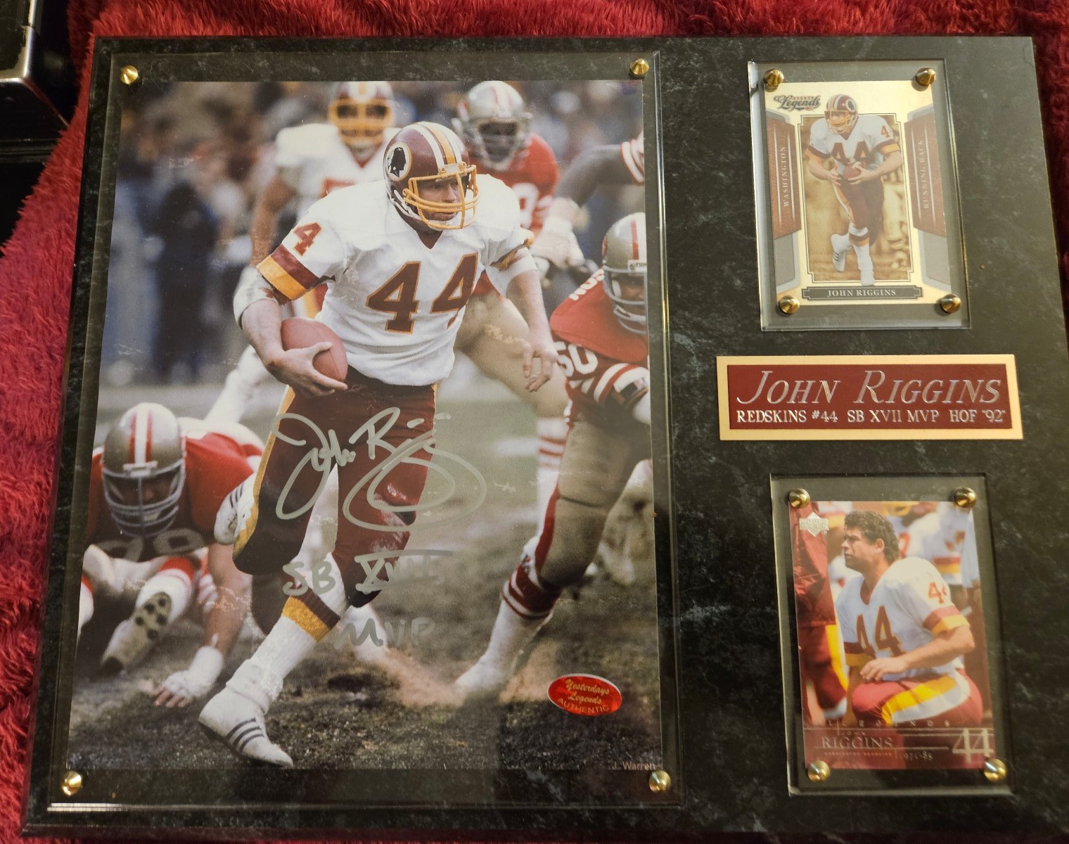 John Riggens 1992 collage well put together includes autographed photo