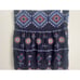 Anthropologie Navy Blue Off the Shoulder Embroidered Boho Top Smocking Medium