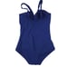 Boden LONG Corsica V-Neck One Piece Swimsuit Size 8L Navy Blue