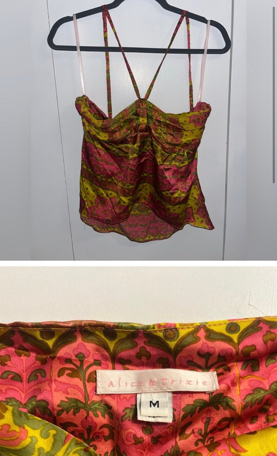 Authentic Alice & Trixie Silk Top/ Blouse Size Medium Luxury/ Design 100% Silk