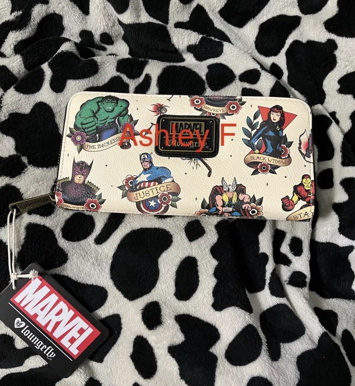 Marvel tattoo loungefly wallet heart logo