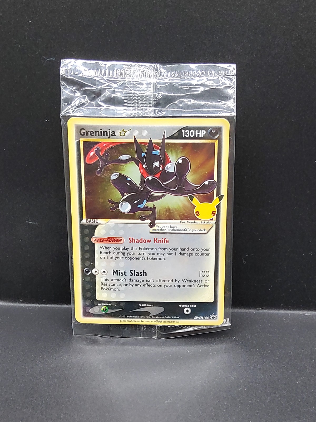 Greninja Gold Star SWSH144 Sealed Promo Card, Celebrations, Near Mint Condition