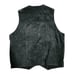 Cripple Creek Vest Black Suede Mens XL Snap Up Western Lined Leather