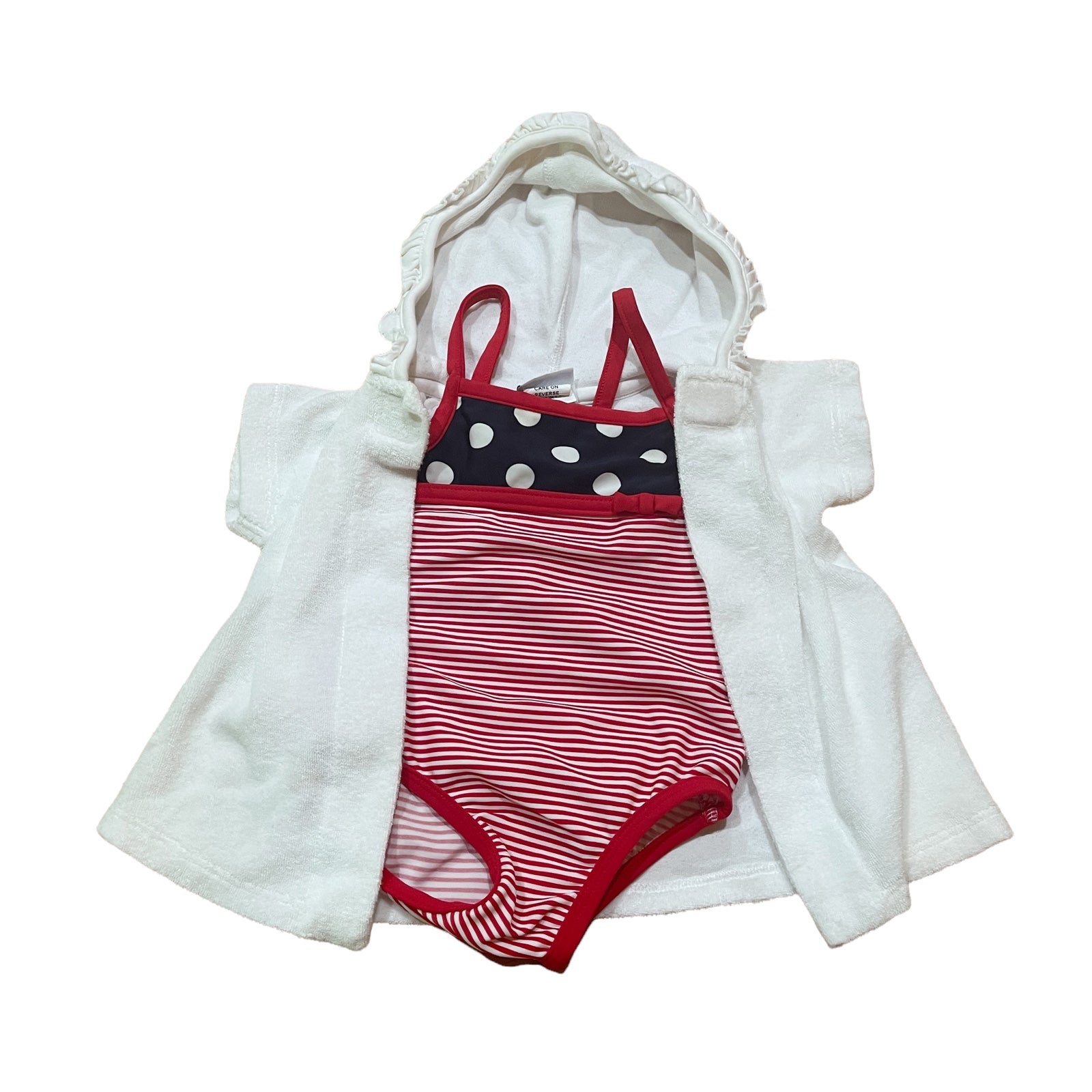 Florence Eiseman Swim Cover Up + Swimsuit Bundle Baby Girl Size 9M EUC.