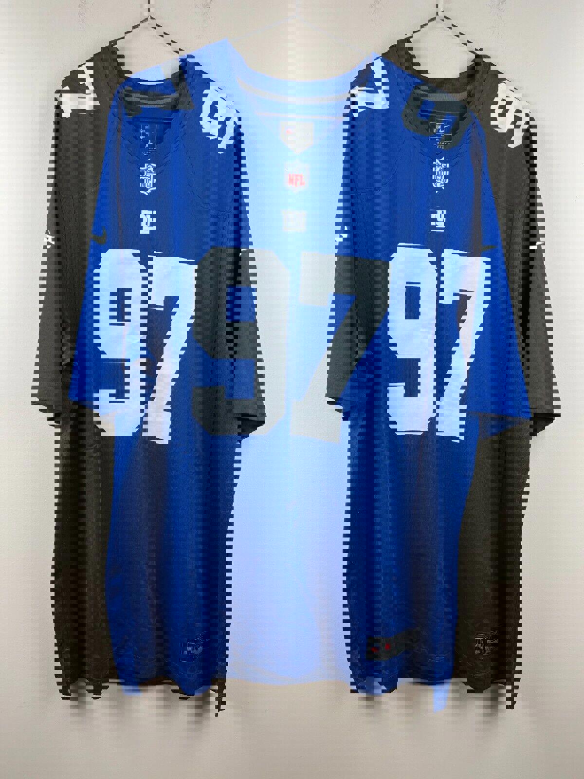New York Giants Dexter Lawrence II #97 Nike Men's Royal Official NFL Game Jersey