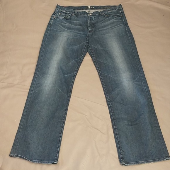 7FAM A pocket relaxed button fly jeans 36x34