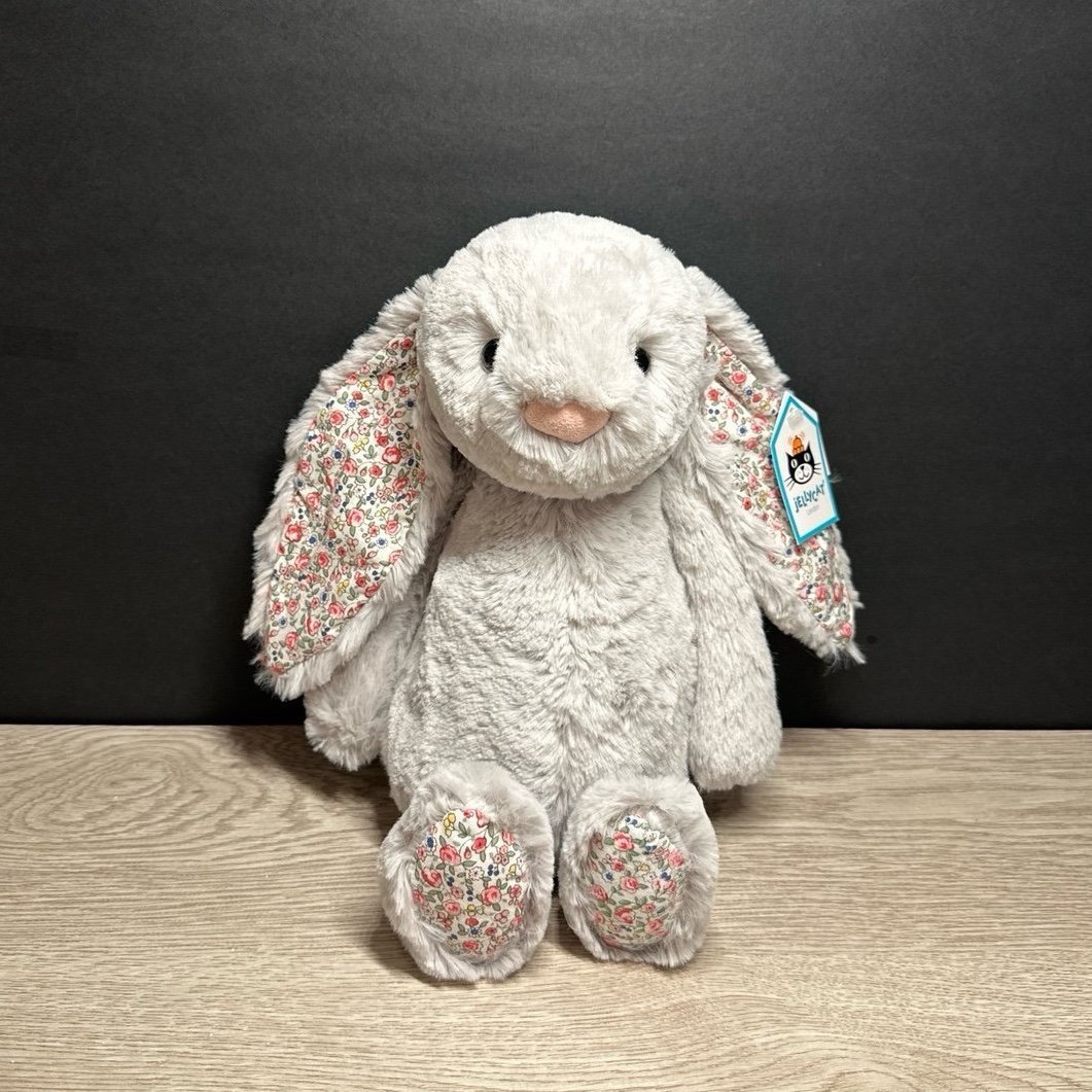 Jellycat OG medium blossom silver bunny- NWT Retired- SHIPS SAME DAY!