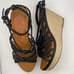 Zodiac leather braided straps espadrille wedge sandals women Size 10M
