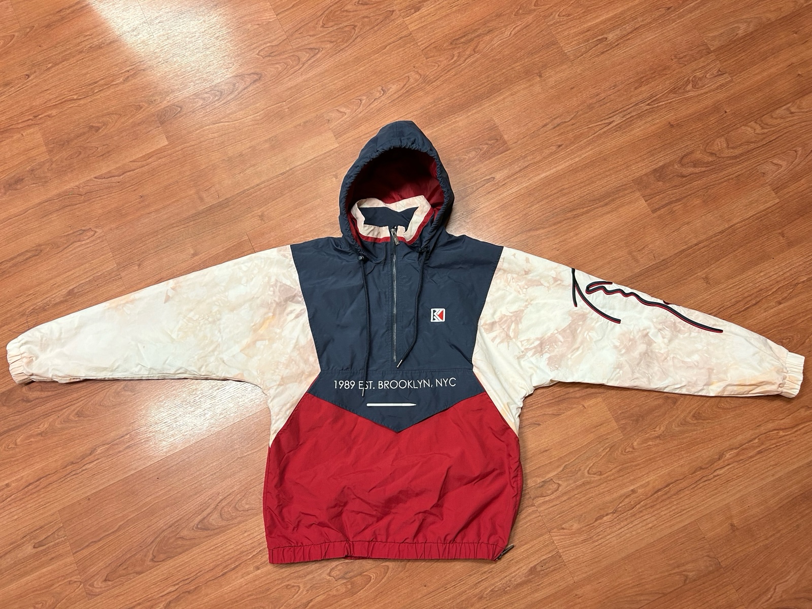 2000’s Karl Kani pullover 3/4 zip jacket size medium