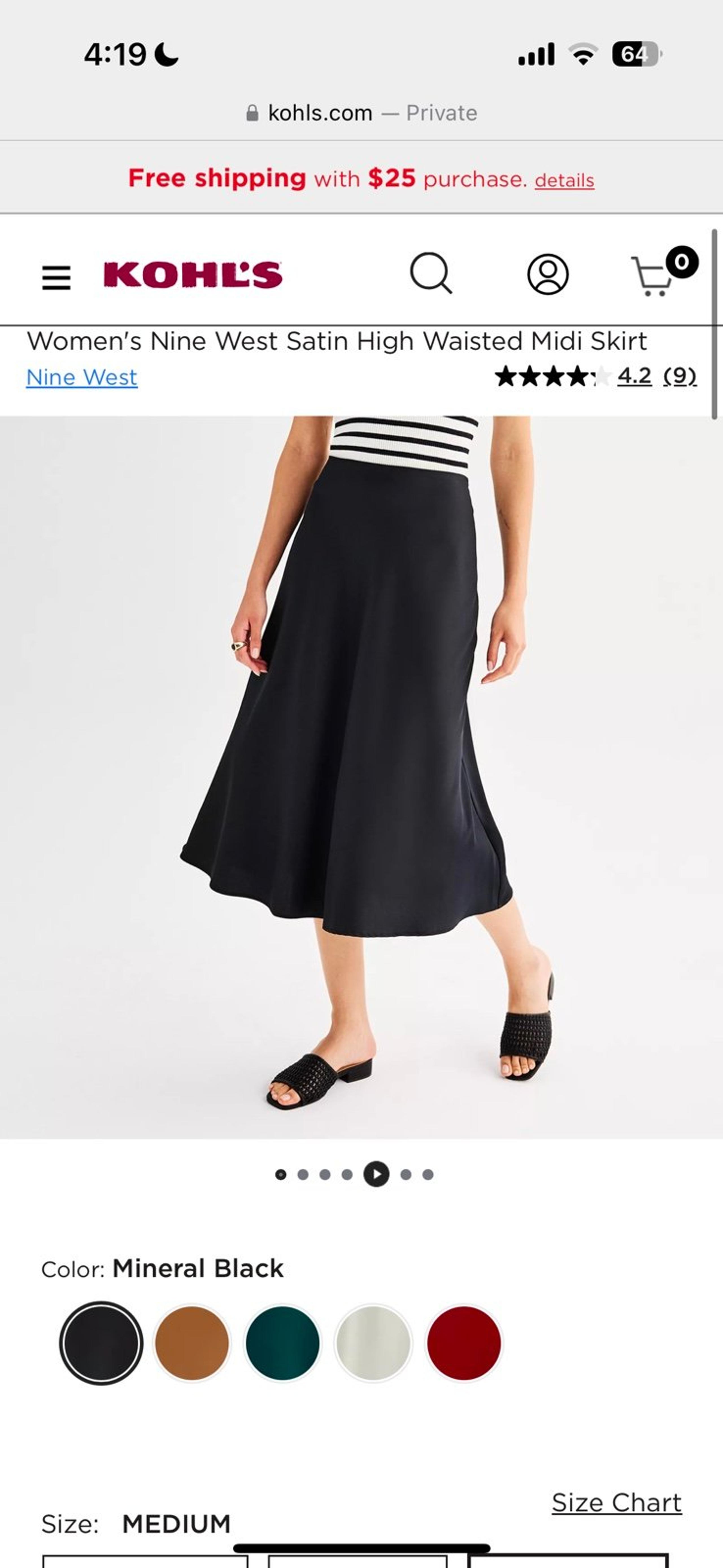 Nine West midi slip skirt