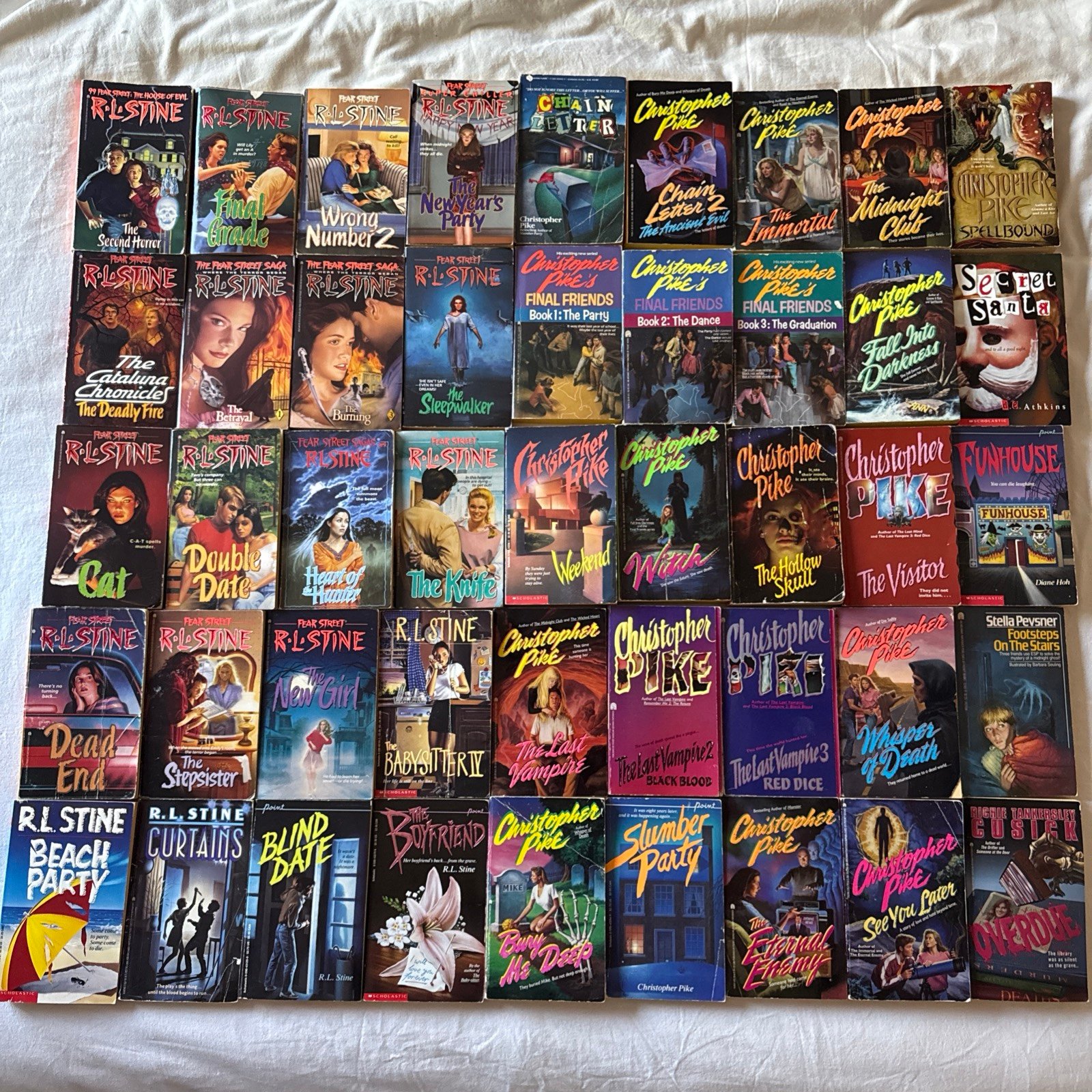 Lot of 45 Vintage 80s & 90s Teen Thrillers – R.L. Stine & Christopher Pike
