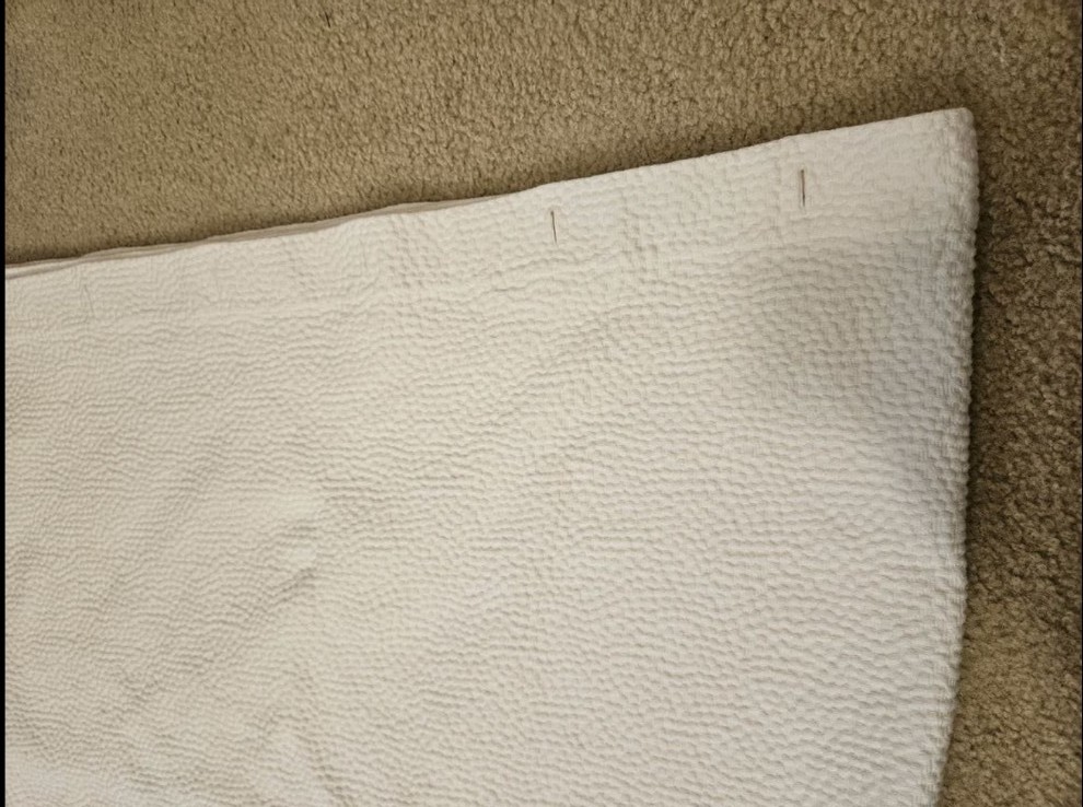 Crate & Barrel Pebble Matelasse White Shower Curtain