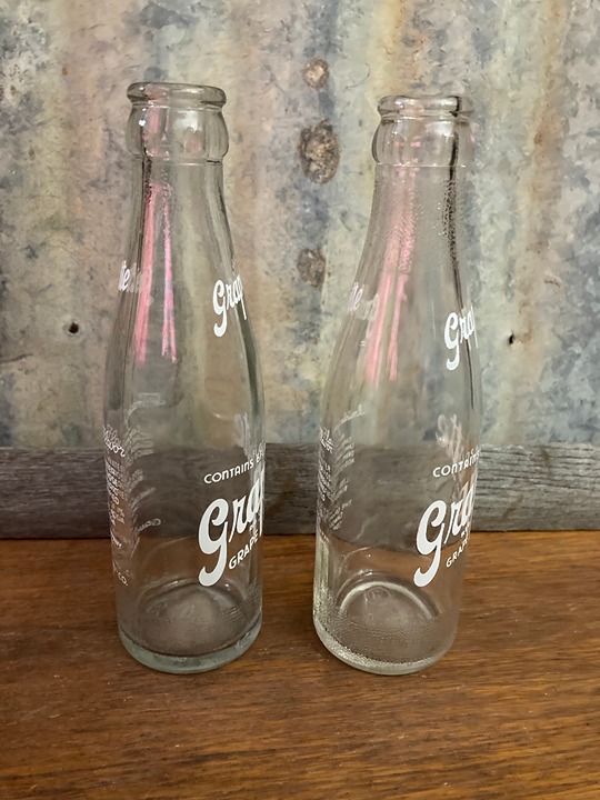 vintage Grapette grape soda glass bottles Camden Arkansas Denver Colo Colorado