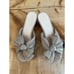 NEW Loafler Randal Emilia Slide on Heels Women's Platinum Size: 7.5