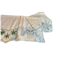 Lot of Vintage Embroidered Cutwork Table Linens Table Runners Napkins