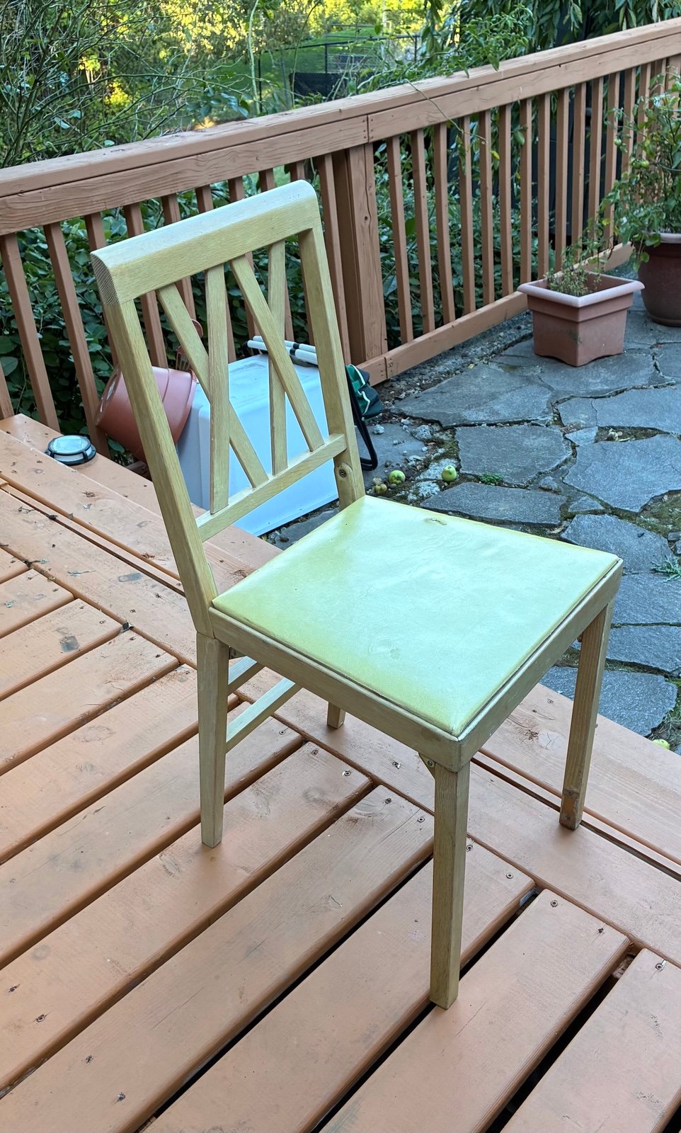 Vintage Leg O Matic Wooden Folding Chair Style 5135 Wood Mid-century