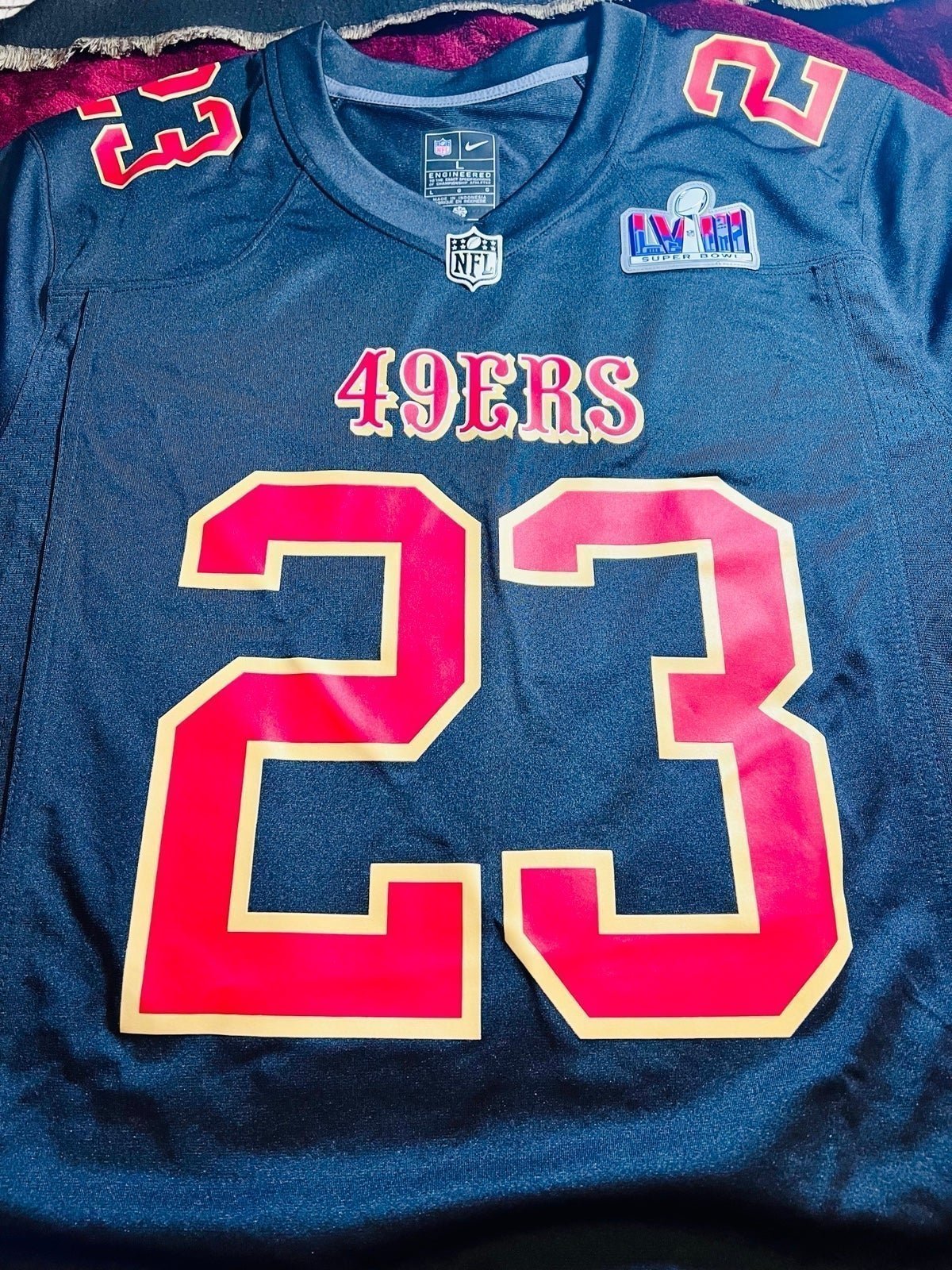 Christian McCaffrey San Francisco 49ers Nike Super Bowl LVIII Carbon Fashion XL